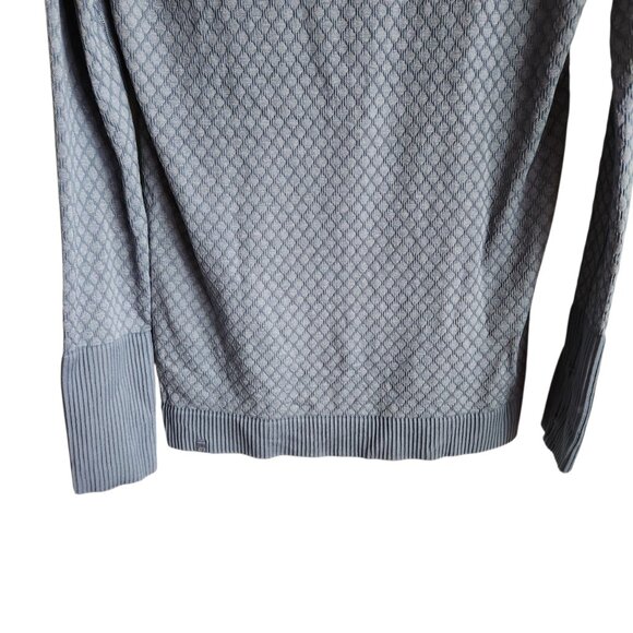 Lululemon Shirt Women's 8 Medium Blue Rest Less Half Zip Pullover Quilted Thumbh - Picture 9 of 10